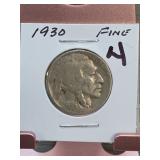 1930 Buffalo Nickel, Fine