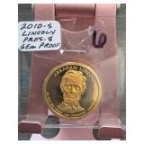 2010-S Lincoln Presidential Dollar, Gem Proof