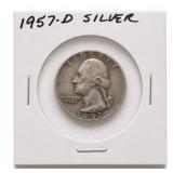 1957-D Washington Silver Quarter