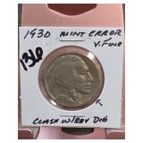 1907 9/9 Indian Head Cent, AU 50/55, RPD-028