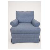 Shuford Furniture Co. Blue Skirted Armchair