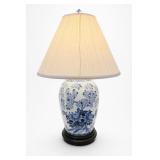 Blue And White Ginger Jar Porcelain Table Lamp