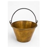 Brass Bucket With Swing Handle, Brooklyn Stamp
