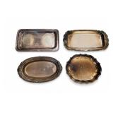 Silverplate Tray Set, 4 Pieces