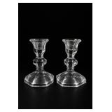 Towle Lead Crystal Candlestick Pair