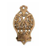 Brass Ornate Double Wall Match Holder Japan