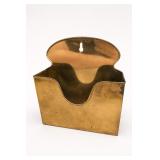 Vintage Brass Wall Pocket Letter Holder