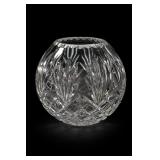 Cut Crystal Faceted Rose Bowl Vase