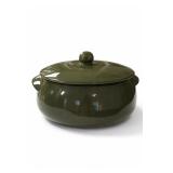 Brusche Pottery Green Lidded Casserole Dish