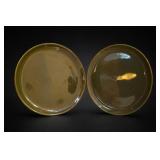 Brusche Pottery Large Trays, Pair