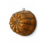 Antique French Copper Tin-Lined Floral Cake Mold