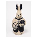 Dedham Pottery Rabbit Figural Cookie Jar