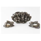 Betty Barrena Handcrafted Mexico Rabbit Decor Set