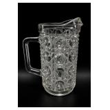 Federal Glass Windsor Button Clear Glass Pitcher