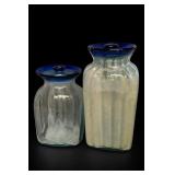 Hand Blown Recycled Glass Canister Set