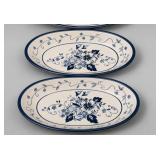 Lang Floral Blues 2003 Earthenware Platter Set