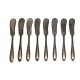 Quality Silver Plate Butter Spreaders, Set Of 8