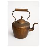 Copper Kettle With Hinged Lid & Bail Handle