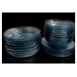 Blue Glass Grape Motif Plate Set