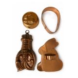 Mixed Copper Molds, Animal Forms, Group Of Four