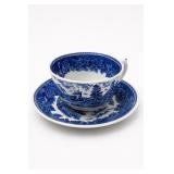 Arabia Finland Blue Transferware Cup & Saucer