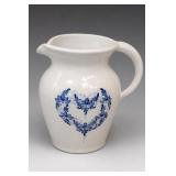 Ellis Prod Pottery Blue Floral Pitcher
