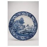 A.A. Importing Co. Made In Japan Blue Scene Plate