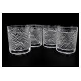 Ralph Lauren Safari Argyle 4 Old Fashioned Glasses