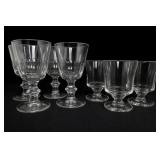Libbey Set of 6 Clear Glass Goblets & Tumblers