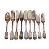 EP Co Marked Silver-Plated Monogram Flatware Lot