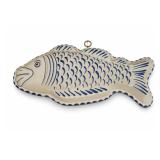 Blue & White Ceramic Fish Mold Serving Platter