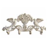 Cast Iron Bird Urn Four-Hook Wall Decor