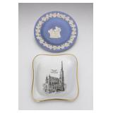 Wedgwood 1956 Blue Plate & Ottlinger Wien Set