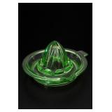 Vintage Green Depression Glass Citrus Juicer