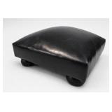 Black Upholstered Ottoman Footstool