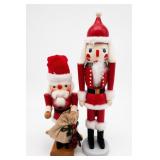 Wooden Santa Nutcracker Pair