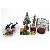 Ingraham Quartz Clock, Cleaning & Decor Lot