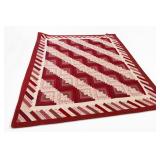 Navy Blue Paisley Quilted Bedspread