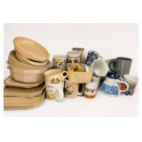 Mixed Teapots, Glassware & Tableware Lot