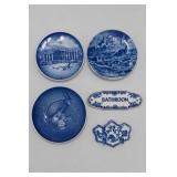 Royal Stafford & Churchill Blue Plate Set, 4
