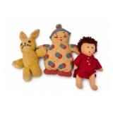 Vintage Teddy Bear Pair Plush Stuffed Animals