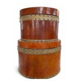Decorative Wooden Barrel With Riveted Metal Bands