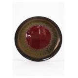 West German Pottery Bowl, Red Glaze, 16 Inch