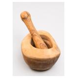French Home Wooden Mortar & Pestle