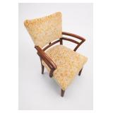 Art Deco Floral Upholstered Armchair