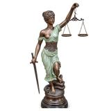 Alois Mayer Blind Justice Bronze Sculpture ~5ft