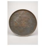 Large Ornate Engraved Copper Tray