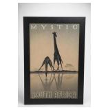 Framed Mystic South Africa Giraffe Poster