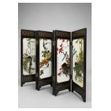 Chinese Niao Yu Hua Xiang Six-Panel Screen