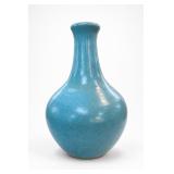 Blue Speckled Pottery Vase Signed Matt O'Neil